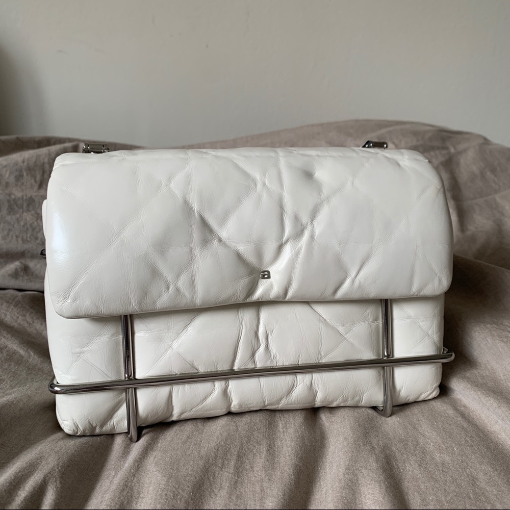 Alexander Wang white quilted Halo bag